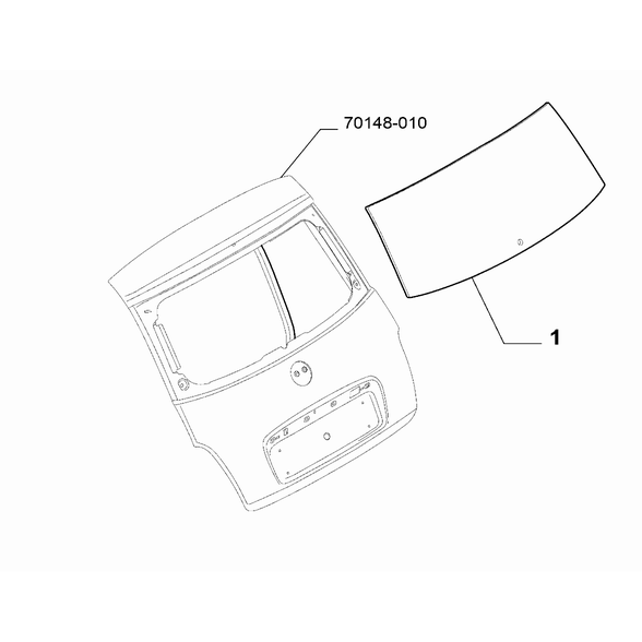FIAT Abarth 595 2012-Present Back Door Glass