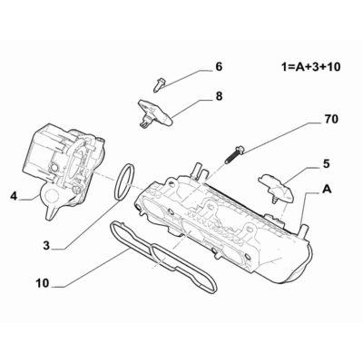 FIAT 600 2023-Present Intake Manifold Bz Throttle Body