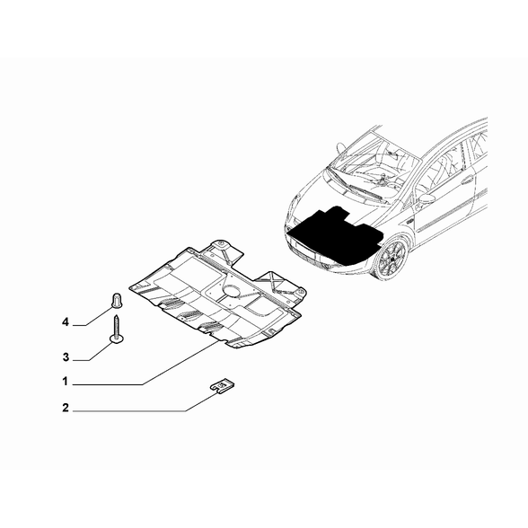 FIAT Abarth Punto Evo 2010-2013 Frame Guards Insert