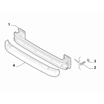 FIAT Fiorino 2022-Present Bodyshell,Structure (Front Part) Plane Washer