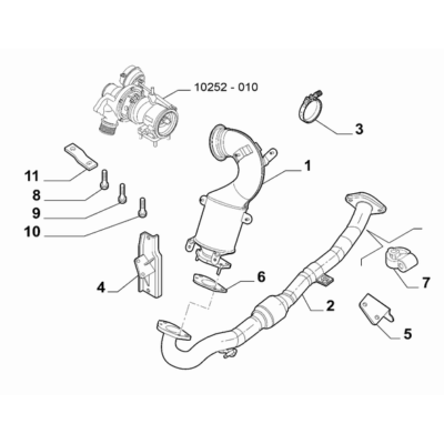FIAT Abarth Punto Evo 2010-2013 Exhaust Piping Bracket