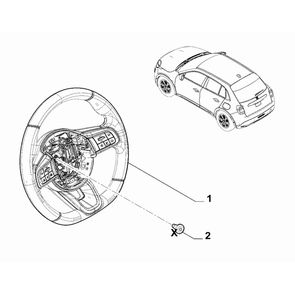 FIAT 600 2023-Present Steering Gear Screw