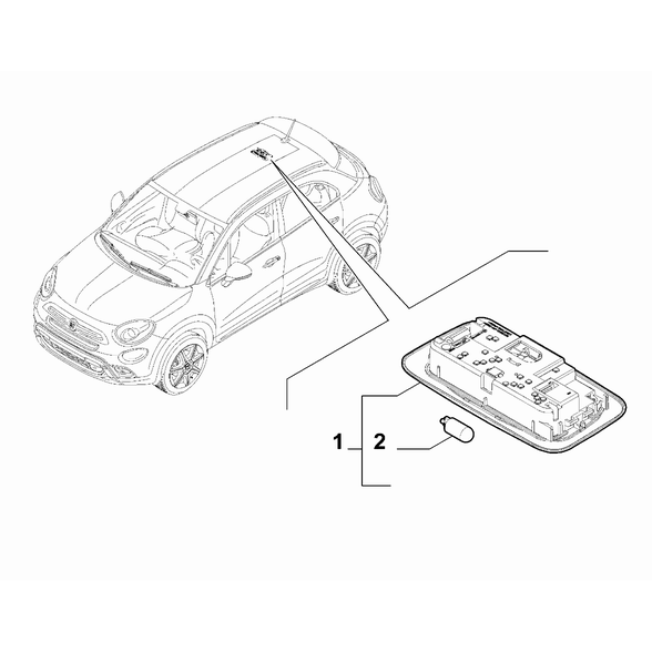 FIAT 500X 2016-Present Inner Lighting Bulb