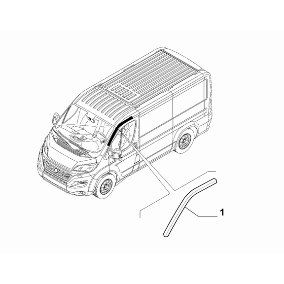 FIAT Ducato 2021-Present Outer Trim Mouldings Seal Gasket