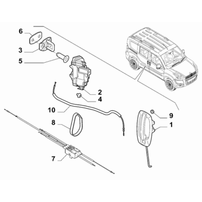 FIAT Doblo 2011-2022 Sliding Doors Wire