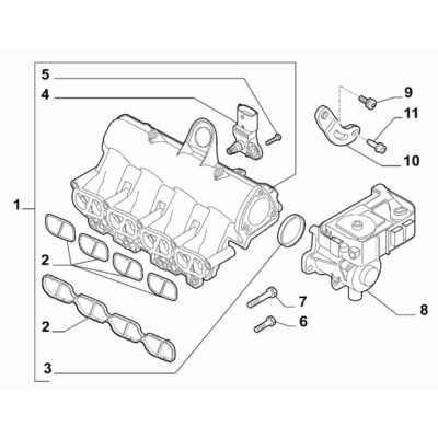 FIAT Fiorino 2007-2021 Intake Manifold Seal Gasket