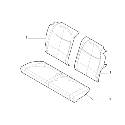 FIAT Abarth 595 2012-Present Rear Seat Padding