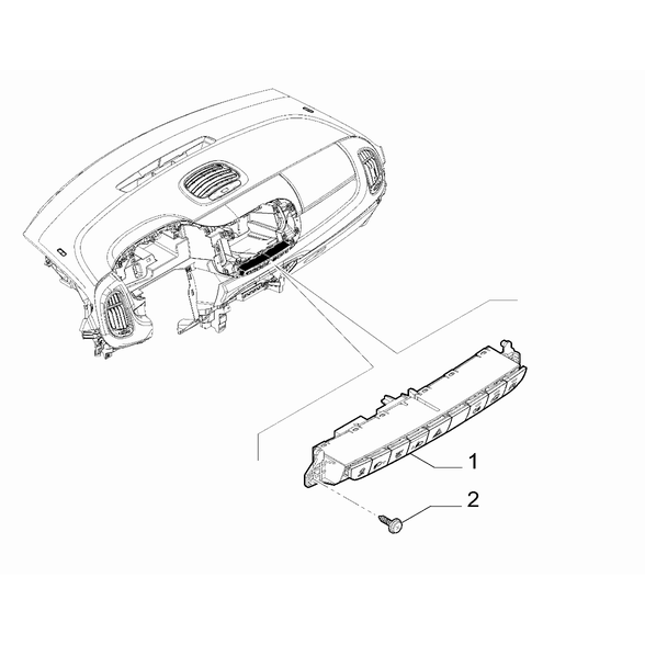FIAT 500L 2012-2022 Various Control Push Buttons And Switches Switch Panel