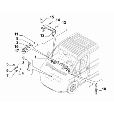 FIAT Ducato 2021-Present Bodyshell,Structure (Front Part) Plug