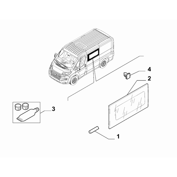 FIAT Ducato 2006-2020 Rear Side Window Pad