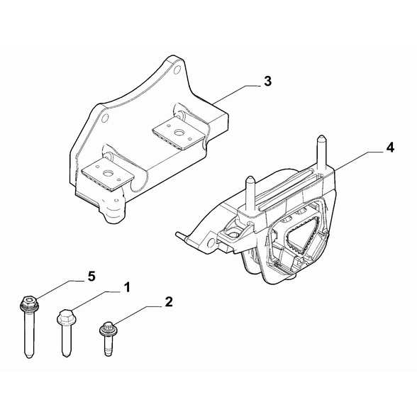 FIAT 600 2023-Present Power Plant Suspensions Screw