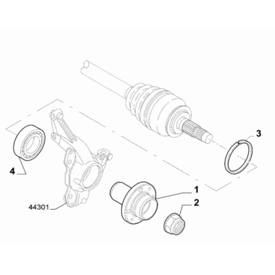 FIAT 500 2007-2016 Axle Shafts Nut