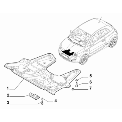 FIAT 500 2016-Present Frame Guards Bracket