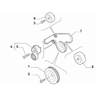 FIAT 500L 2012-2022 Miscellaneous Controls (Belts And Pulleys) Belt