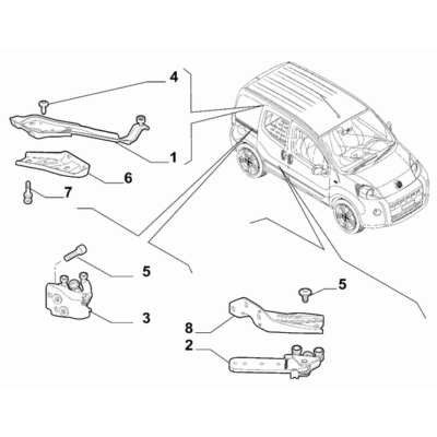 FIAT Fiorino 2022-Present Sliding Doors Bracket