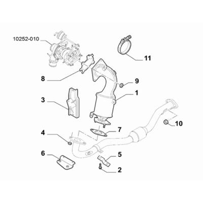 FIAT Abarth 595 2012-Present Exhaust Piping Bracket