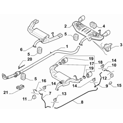 FIAT Abarth 595 2012-Present Exhaust Piping Pad