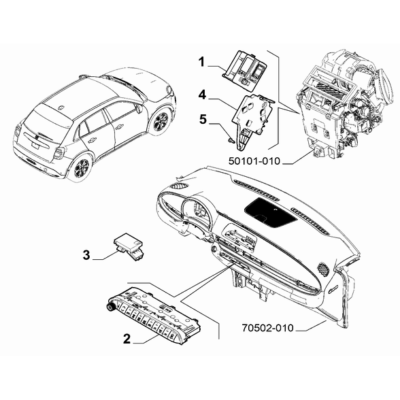 FIAT 600 2023-Present Ventilation And Heating Screw