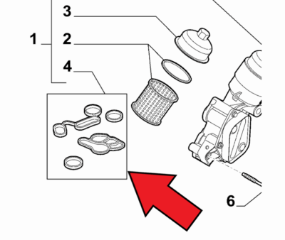 FIAT Panda 2003-2011 Oil Cooler Gasket Set