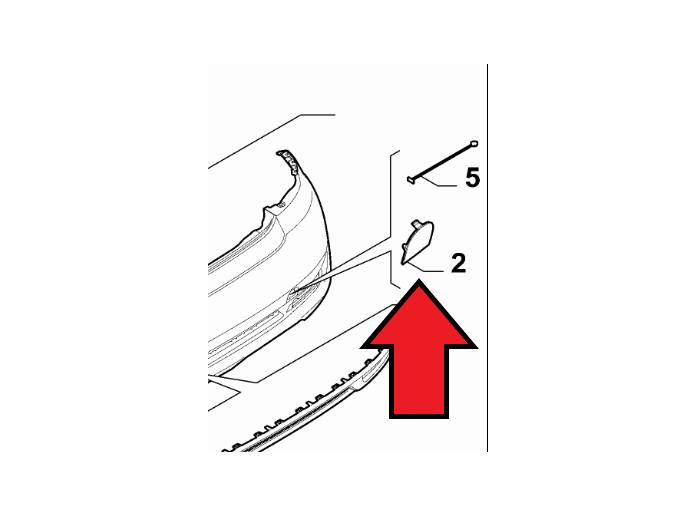 FIAT 500 2013-Present Rear Tow Eye Cover
