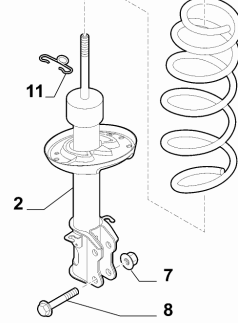 FIAT 500L 2012-2022 O/S Shock Absorber