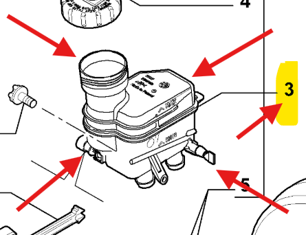 FIAT 500 2016-Present Brake Fluid Reservoir